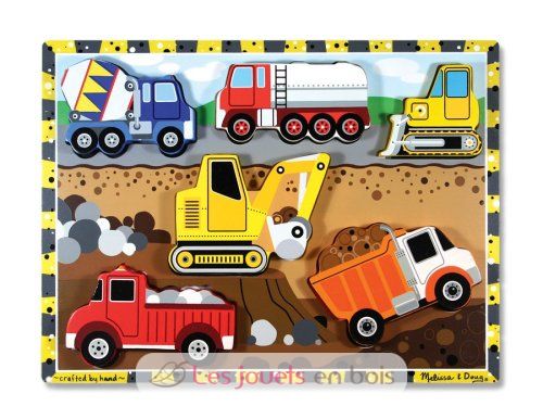 Holzklotz-Puzzle - Auf dem Bau MD-13726 Melissa & Doug 1