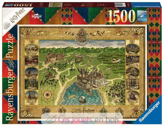 Puzzle Hogwarts Karte 1500 Teile RAV165995 Ravensburger 1