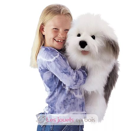 Handpuppe Hund Bobtail FO-2029 Folkmanis 3