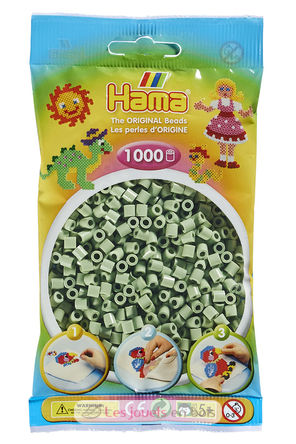 Tüte mit 1000 Kunststoffperlen Midi Eukalyptus HAMA-207-101 Hama 1