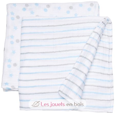 2er-Pack Maxi muslin swaddle + Clips LLJ-121-009-003 Lulujo 3