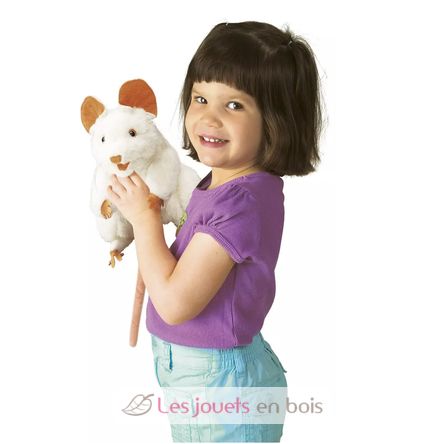 Handpuppe Weiße Maus FO-2219 Folkmanis 3