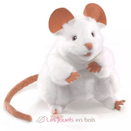 Handpuppe Weiße Maus FO-2219 Folkmanis 1