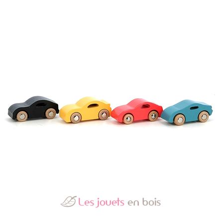 Supercars 4-teiliges Holzautoset V2369 Vilac 3