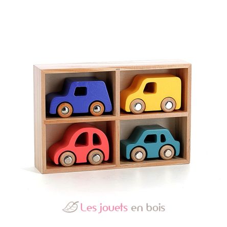 City 4-teiliges Holzautoset V2370 Vilac 2
