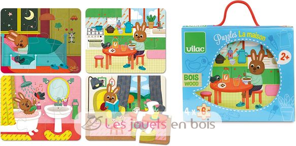 4 puzzles Das Haus V2643 Vilac 3