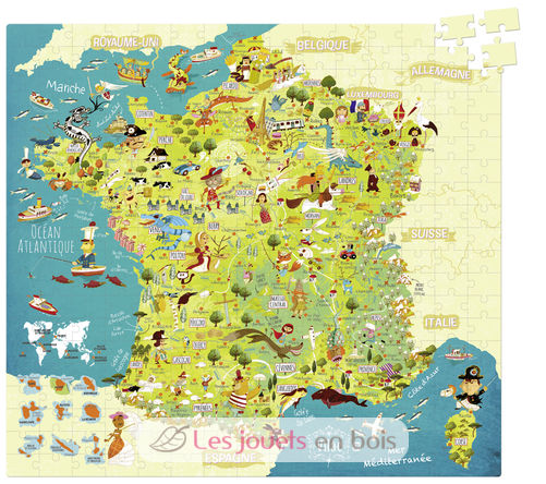 Puzzle Karte von Frankreich V2726 Vilac 1