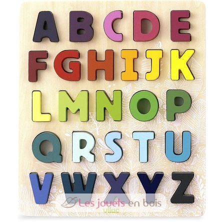 Unter dem Baldachin Holzpuzzle alphabet V2738 Vilac 1