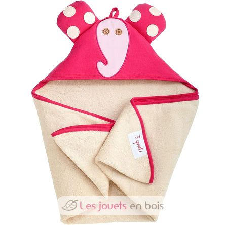 Kapuzenbadetuch Elefant EFK107-007-002 3 Sprouts 1