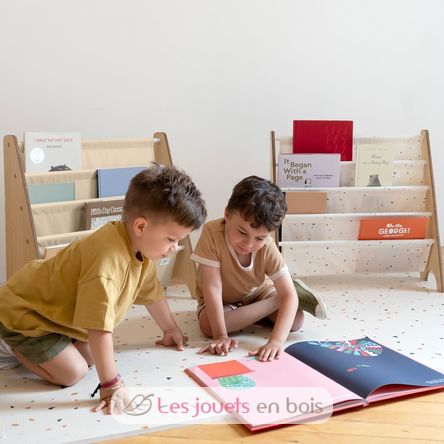 Bücherregal aus recycelter Stoff Beige EFK-107-016-019 3 Sprouts 6