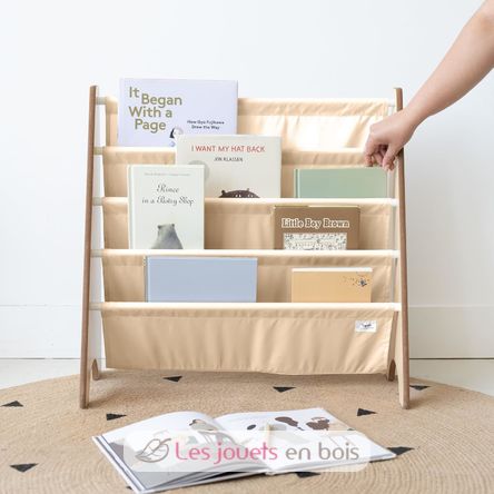 Bücherregal aus recycelter Stoff Beige EFK-107-016-019 3 Sprouts 8