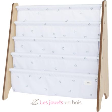 Bücherregal aus recycelter Stoff Blaubeere Elfenbein EFK-107-016-014 3 Sprouts 1