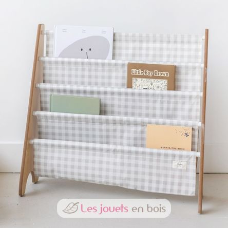 Bücherregal mit beigefarbenem Vichy-Stoff EFK-107-016-017 3 Sprouts 7