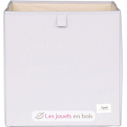 Aufbewahrungsbox aus recycelter Stoff hellgrau EFK107-002-027 3 Sprouts 1