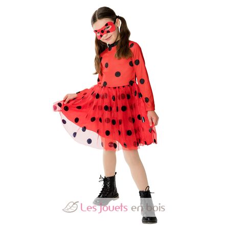 Ladybug Kleid und Maske, 5-8 Jahre R300834 Rubies 2
