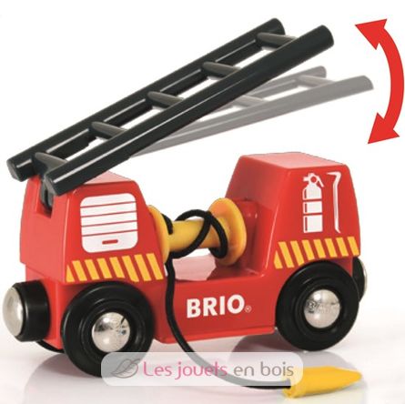 Feuerwehr-Leiterfahrzeug mit Licht & Sound BR33811 Brio 4