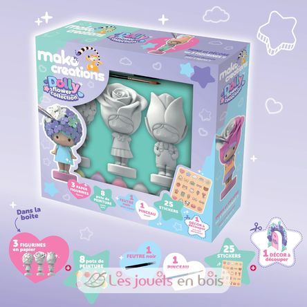 Dolly Flower-Figuren zum Bemalen und Dekorieren MM39200 Mako Créations 7