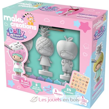 Dolly Fruit-Figuren zum Bemalen und Dekorieren MM39201 Mako Créations 1