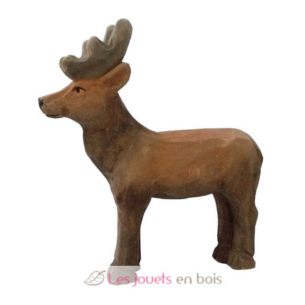 Figur Hirsch aus Holz WU-40712 Wudimals 1