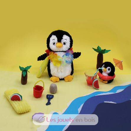 Plüschpinguin-Mutter und ihr Baby Schwarz DE75200 Les Déglingos 5