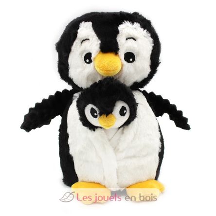 Plüschpinguin-Mutter und ihr Baby Schwarz DE75200 Les Déglingos 2