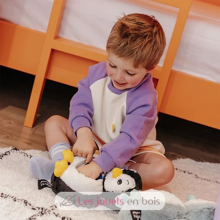 Plüschpinguin-Mutter und ihr Baby Schwarz DE75200 Les Déglingos 3