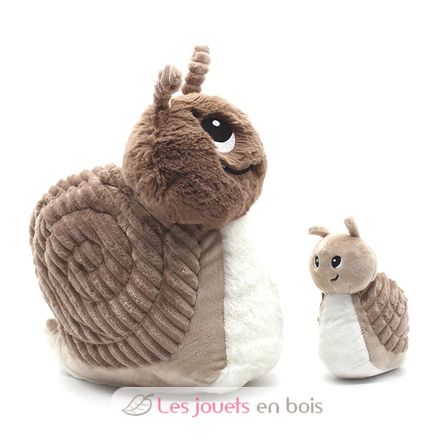 Plüschschnecke mutter und ihr Baby braun DE75302 Les Déglingos 1