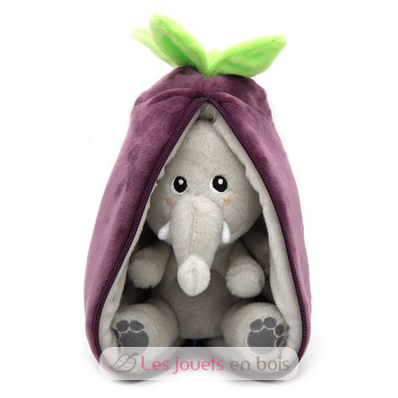 Flipetz Plüschtier Elefant Aubergine DE-80103 Les Déglingos 1