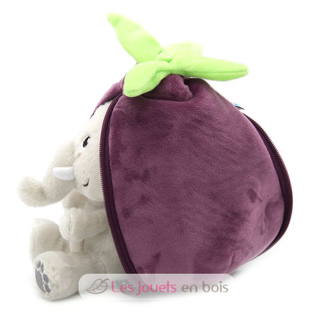 Flipetz Plüschtier Elefant Aubergine DE-80103 Les Déglingos 3