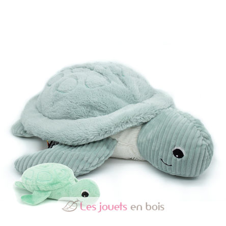Riesenplüsch Schildkrötenmutter-Baby Minze DE73602 Les Déglingos 1