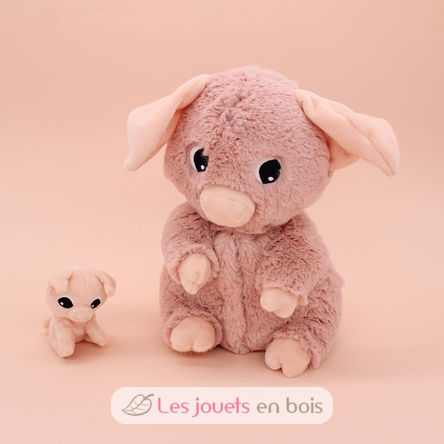 Plüschschwein mutter und ihr Baby rosa DE76020 Les Déglingos 3