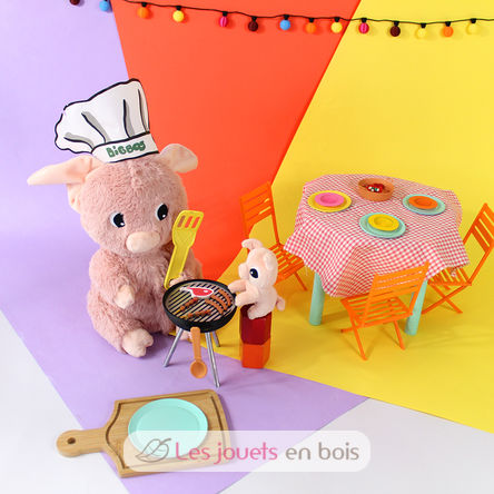 Plüschschwein mutter und ihr Baby rosa DE76020 Les Déglingos 4