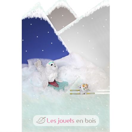 Plüschseelöwemutter und ihr Baby grau DE76100 Les Déglingos 7