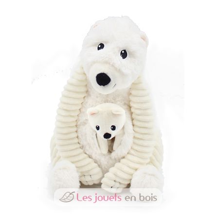 Plüscheisbärmutter und ihr Baby weiß DE76110 Les Déglingos 3