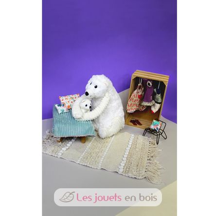 Plüscheisbärmutter und ihr Baby weiß DE76110 Les Déglingos 8