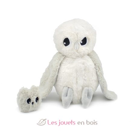 Schneeeulen-Mutter Plüsch und ihr Baby DE76120 Les Déglingos 1