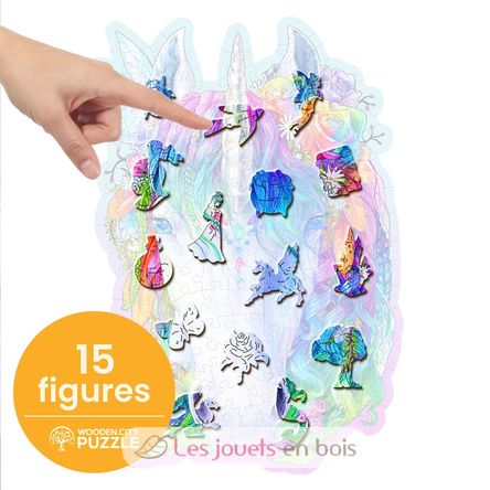 Holzpuzzle Stilvolles Einhorn 150 Teile WC-HE-0177-M Wooden City 4