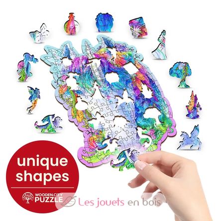 Holzpuzzle Stilvolles Einhorn 150 Teile WC-HE-0177-M Wooden City 5