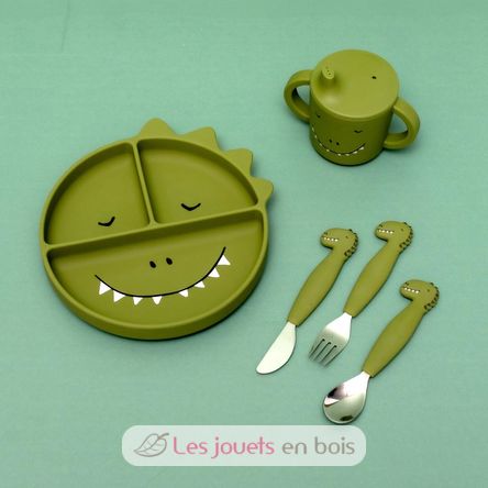 Kinderbesteck Set aus Silikon Mr Dino TX-96-442 Trixie 3