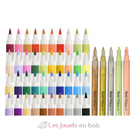 Set mit 45 Acrylmarkern BUK5442 Buki France 3