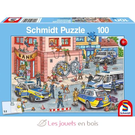 Puzzle Polizeieinsatz 100 Teile S-56450 Schmidt Spiele 1