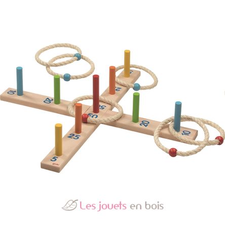 Ringwurfspiel mit 6 Sisalringen GK56801 Goki 1
