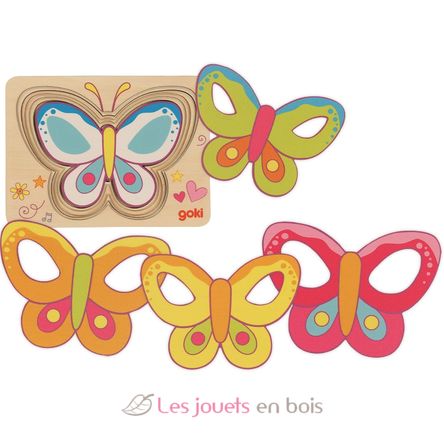 Schichtenpuzzle Schmetterling GK57305 Goki 1