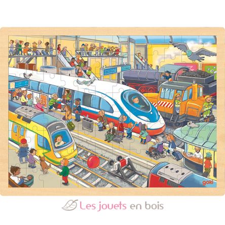 Einlegepuzzle Bahnhof GK57316 Goki 1