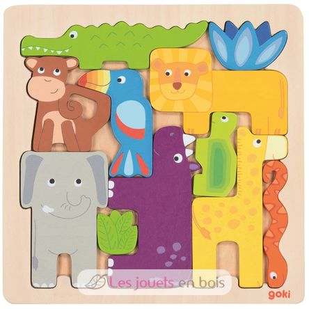 Einlegepuzzle Safari GK57320 Goki 1