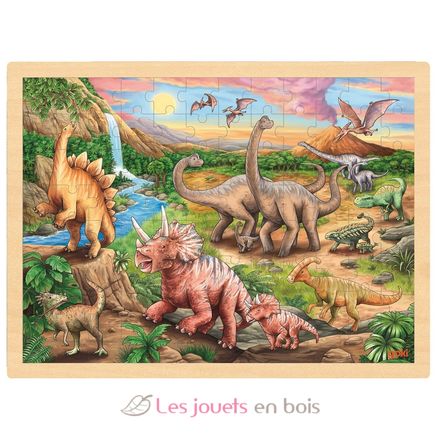 Einlegepuzzle Dinosaurierwanderung GK57348 Goki 1