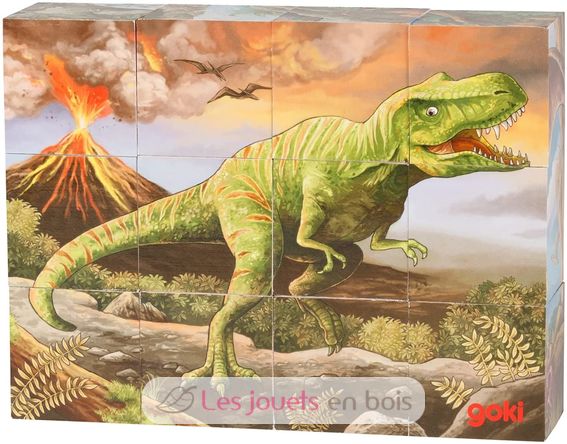 Würfelpuzzle Dinosaurier GK57388 Goki 1