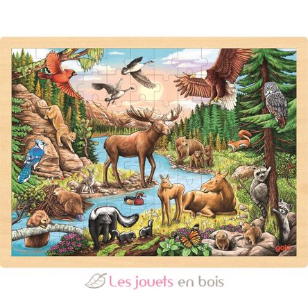 Einlegepuzzle Nordamerikanische Wildnis GK57409 Goki 1