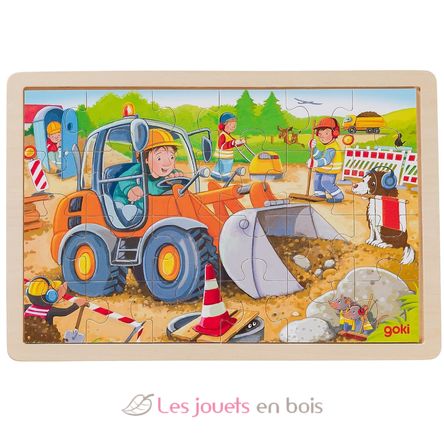 Einlegepuzzle Baustelle GK57411 Goki 1