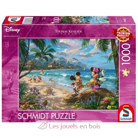 Puzzle Mickey und Minnie in Hawaii 1000 Teile S-57528 Schmidt Spiele 1